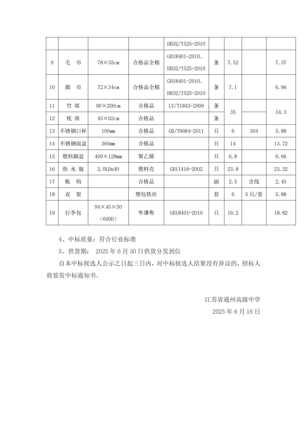 中标公示--冠盈体育（中国）官方网站登录入口2025年学生生活用品采购项目_01